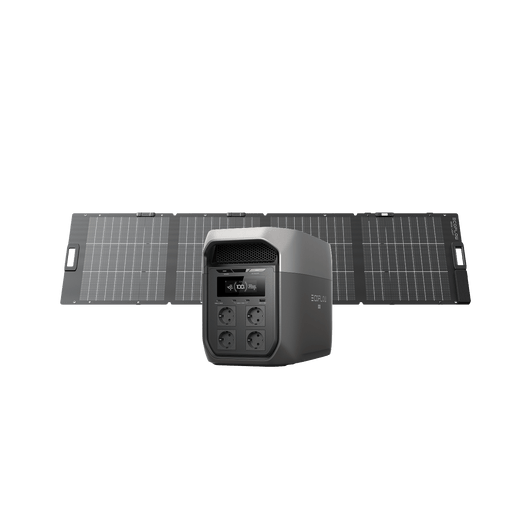 Station électrique portable de la gamme EcoFlow DELTA 3 Max DELTA 3 Max / Panneau solaire portable bifacial NextGen 220 W