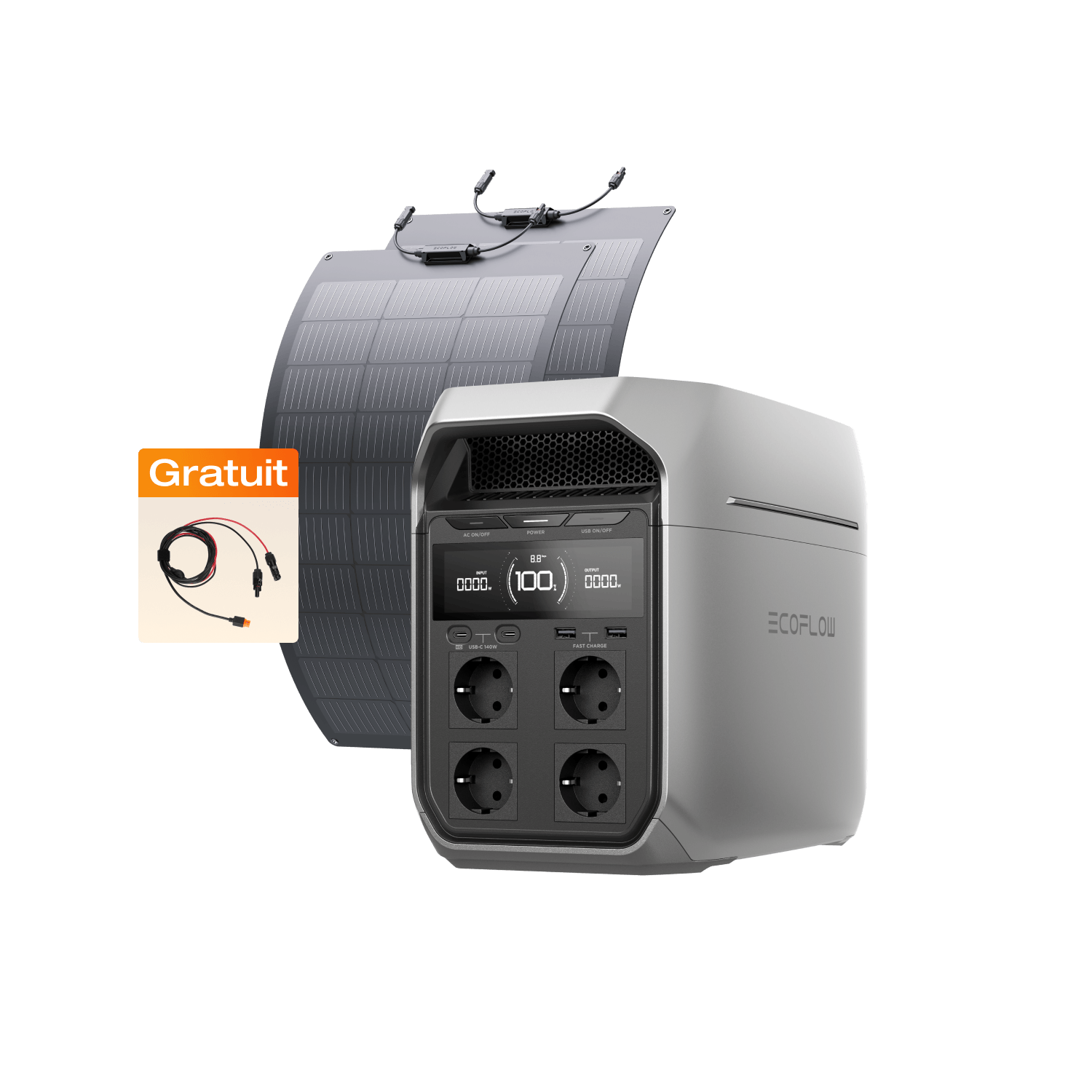 DELTA 3 Classic + Panneau solaire flexible 100W *2
